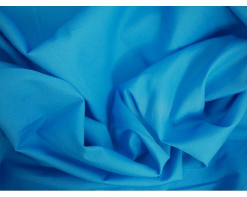 Plain Cotton Poplin Fabric - Sky Blue